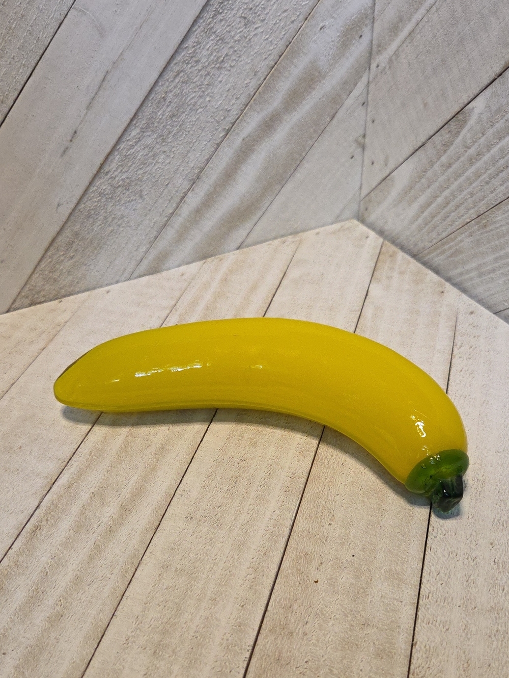 Vintage Glass Yellow Banana Kitchen Food Decor